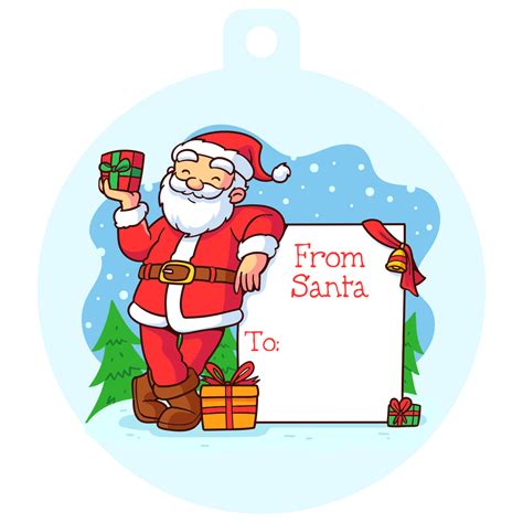 printable santa gift tags