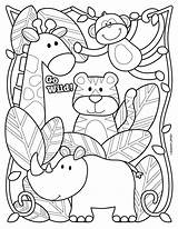 Zoo Coloring Pages Printable Animals Animal Kids Sheets Sheet Books Easy sketch template