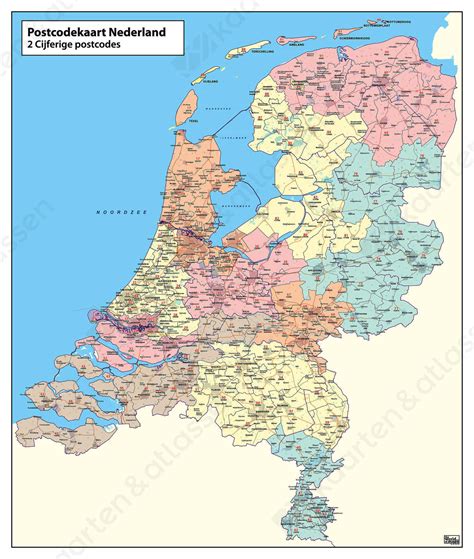 nederland digitale postcodekaart nederland  cijferig  kaarten niderlandy