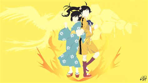 fire sisters karen araragi and tsukihi araragi hd wallpaper background image 1920x1080 id