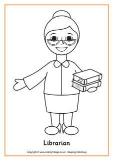 librarian colouring page school coloring pages coloring pages librarian