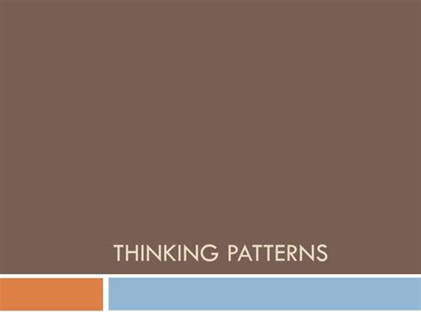 thinking patterns powerpoint    id