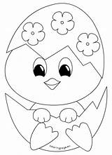 Easter Chick Coloring Pages Chicken Baby Cute Egg Chicks Kids Templates Drawings Drawing Printable Color Puppy Template Hatching Sheets Ausmalbilder sketch template