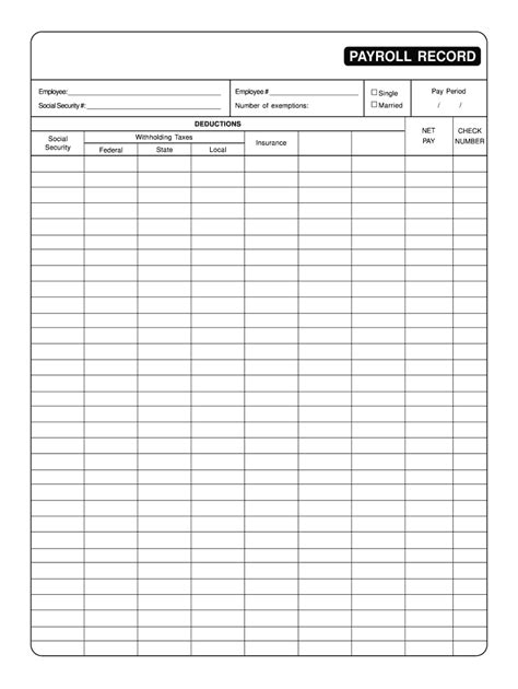 printable payroll sheets printable blank world