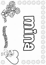Ann Cora Mina Noel Coloring Pages Name Color Names Hellokids Print Colouring Sheets Girl sketch template