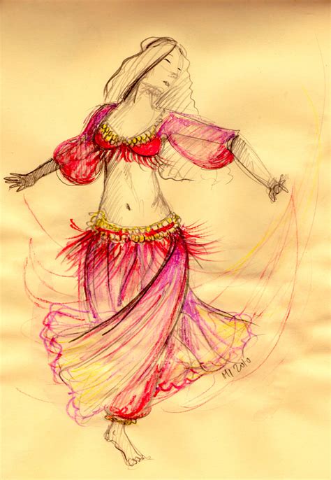 belly dancer drawing art drawing skill