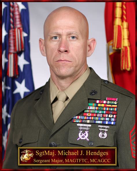 sergeant major michael  hendges marine corps air ground combat