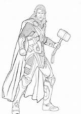 Vengadores Marvel Thor Dibujosparacolorear Printable sketch template