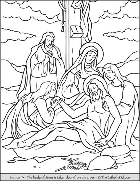 catholic stations   cross coloring pages sketch coloring page