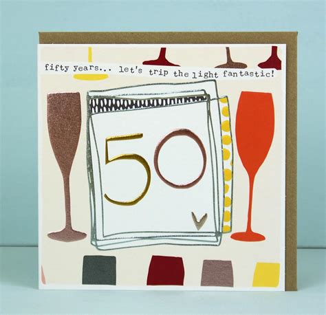 50th Birthday Cards Card Design Template