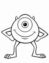 Mike Inc Coloring Monsters Wazowski Pages Monster Eyed Drawing Disney Color Boo Para Baby Dibujos Printable Drawings Easy Kidsplaycolor Cartoon sketch template