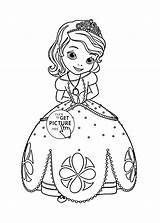 Coloring Pages Girls Princess Kids Sofia Disney Cartoon Printables Printable Wuppsy sketch template