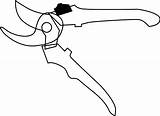 Bypass Pruners Clker sketch template