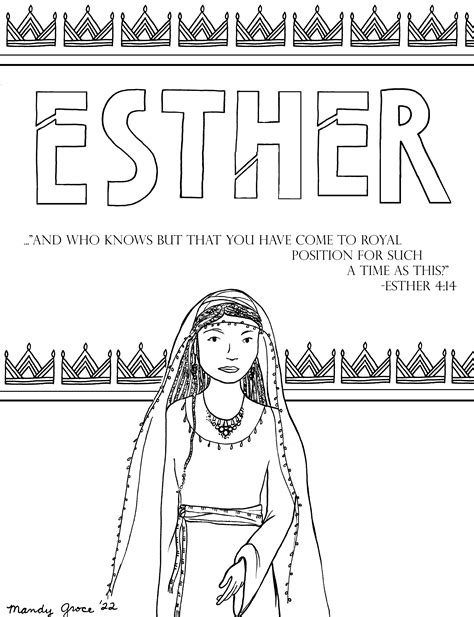 queen esther coloring page ministry  children coloring pages esther