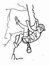 Rock Climbing Drawing Climber 2006 Getdrawings August sketch template