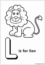 Lion Letter Pages Coloring Kids Color Alphabet sketch template