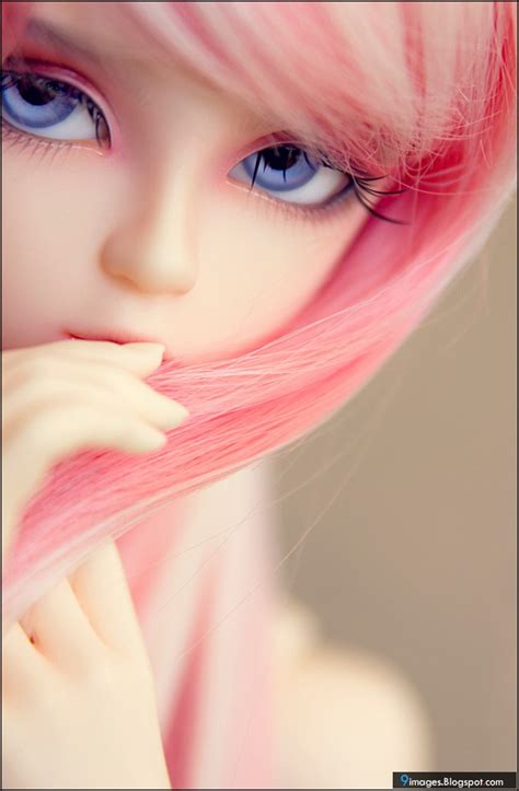 Doll Girl Cute Beautiful Pink Hair Blue Eyes