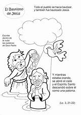 Bautismo Colorear Jesús Bautizo Biblia Laminas sketch template