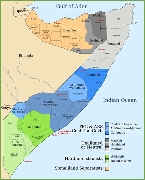 states  regions map  somalia