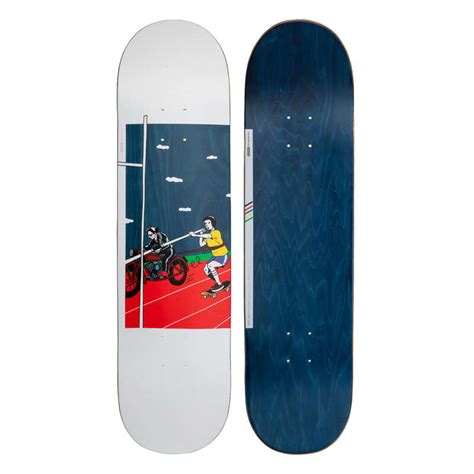 oxelo  skateboard deck  bruce blue decathlon