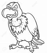 Vulture Cartoon Coloring Pages Vector Stock Outline Buzzard Template Owl Illustration Royalty Colouring Animals Depositphotos Sketch Logo Vectorstock Seç Pano sketch template