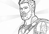 Coloring Thor Pages Hemsworth Chris Printable Baby Superheroes Marvel Color sketch template