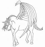Unicorn Wings Drawing Lineart Phoenix Drawings Getdrawings Deviantart sketch template
