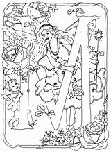 Alphabet Coloring Pages Fairy sketch template