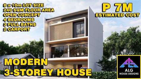 storey pinoy house   small lot  sqm alg designs  youtube