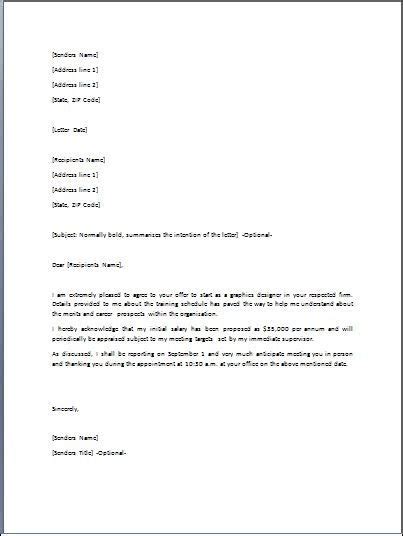 sample offer letter  contract staff contoh surat