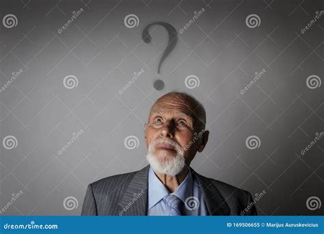 man  question mark stock image image  doubt