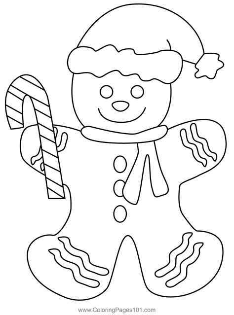 gingerbread man coloring page  kids  christmas cartoons
