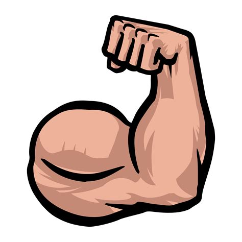 muscular arm flexing bicep vector illustration stock vector image