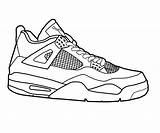 Outline Shoe Drawing Jordan Coloring Pages Getdrawings sketch template