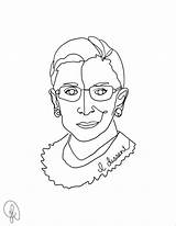 Ruth Bader Ginsburg Dissent sketch template
