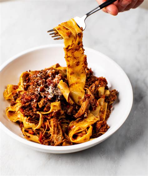 homemade pappardelle pasta  meat ragu rrecipes