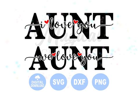 aunt  love  svg aunt  love  svg mothers day etsy