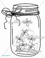 Jar Mason Firefly Coloring Drawing Bug Lightning Jars Clip Pages Printable Template Fireflies Ball Getdrawings Cookie Color Adult Getcolorings Craft sketch template