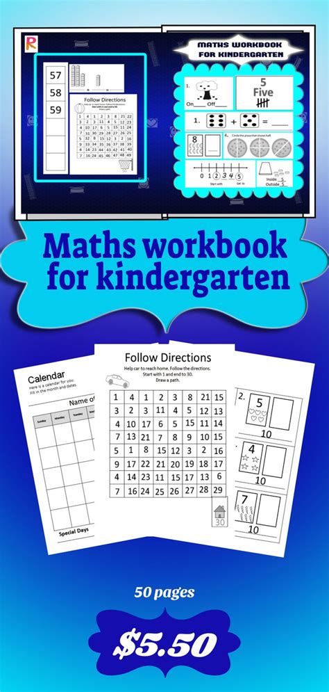 maths workbook  kindergarten   kindergarten math activities