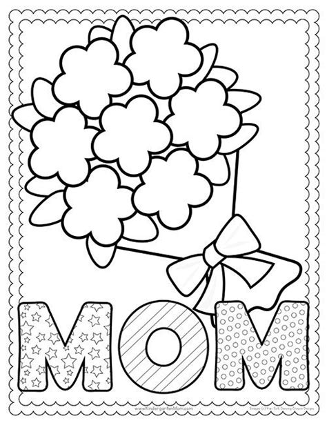 mothers day coloring worksheet