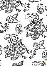 Paisley Pattern Coloring Pages Printable Drawing Template Animals Getdrawings sketch template