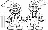 Coloring Games Pages Mario Super Kids sketch template