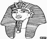 Egipto Colorearjunior Egipcios Máscara Tutankamón Egyptian Esfinge sketch template