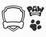 Paw Patrol Template Badge Coloring Printable Pages sketch template