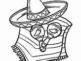 Sombrero Coloring Getdrawings Getcolorings sketch template