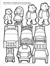 Goldilocks Bears Three Coloring Getdrawings sketch template