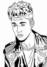 Bieber Coloring Beiber Ancenscp Kategorien ähnliche sketch template