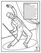 Dancers Astaire Fred sketch template