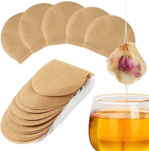 pcs tea bags disposable tea filter bags natural unbleached paper