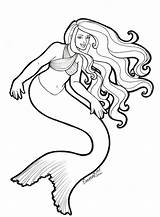 Mermaid Outline Drawing Drawings Lineart Jen Emma Line Deviantart Playful Coloring Fantasy Traditional Pages Paintingvalley Tattoo Printable Sketches sketch template